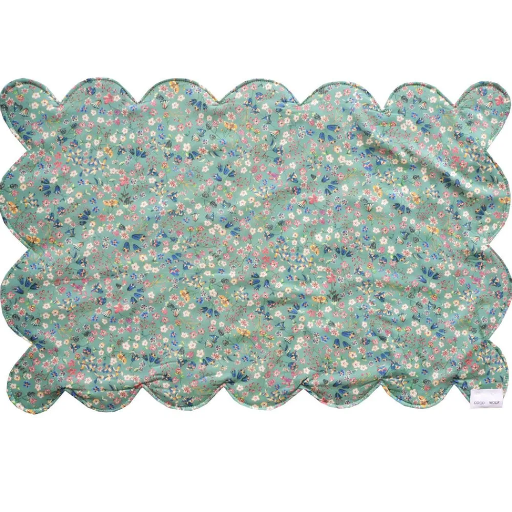 Coco & Wolf Place Settings & Linens|Reversible Scalloped Placemat Made With Liberty Fabric in Donna Leigh