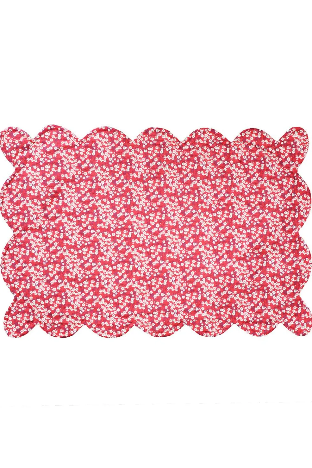 Coco & Wolf Place Settings & Linens|Reversible Scalloped Placemat Made With Liberty Fabric in Mitsi Valeria & Adelajda