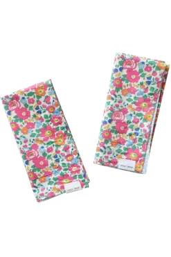 Coco & Wolf Place Settings & Linens|Reversible Stitch Napkin Set Made With Liberty Fabric in Betsy & Ditsy Dot