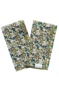 Coco & Wolf Place Settings & Linens|Reversible Stitch Napkin Set Made With Liberty Fabric in Libby & Capel Pistachio