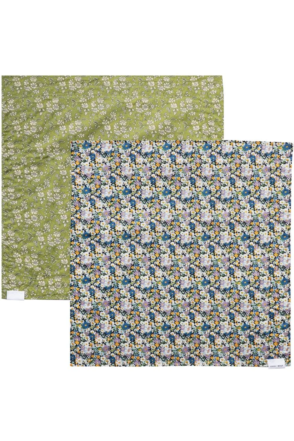 Coco & Wolf Place Settings & Linens|Reversible Stitch Napkin Set Made With Liberty Fabric in Libby & Capel Pistachio