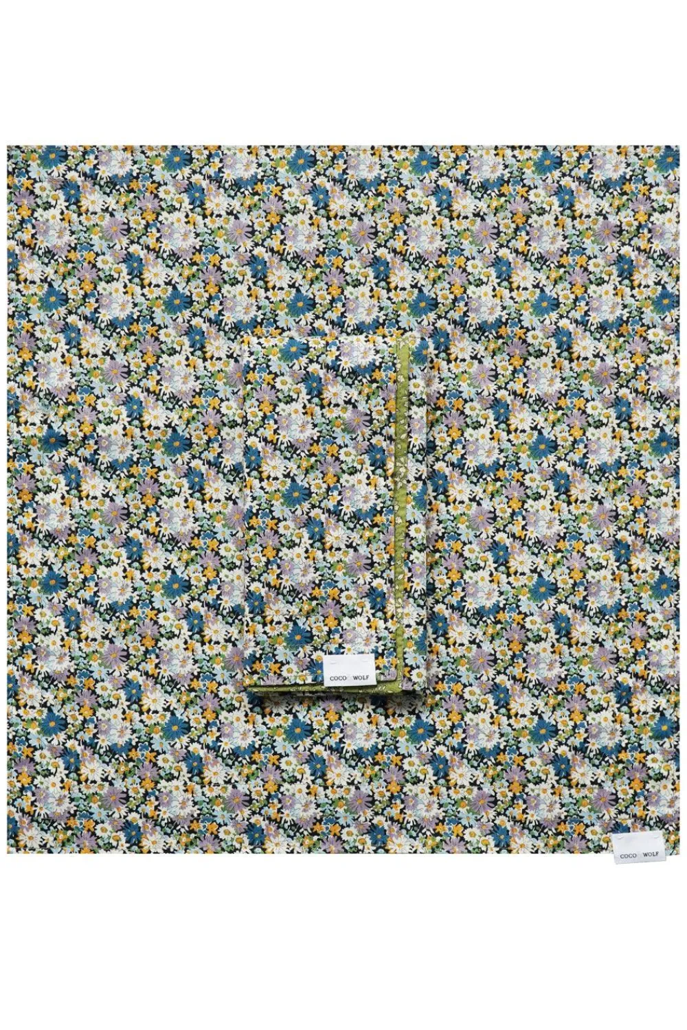 Coco & Wolf Place Settings & Linens|Reversible Stitch Napkin Set Made With Liberty Fabric in Libby & Capel Pistachio