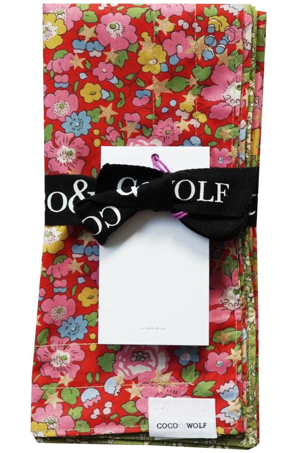 Coco & Wolf Place Settings & Linens|Reversible Stitch Napkin Set Made With Liberty Fabric in Betsy Star & Capel