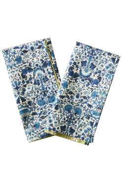 Coco & Wolf Place Settings & Linens|Reversible Stitch Napkin Set Made With Liberty Fabric in Lodden & Capel