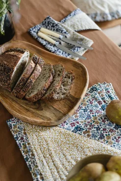 Coco & Wolf Place Settings & Linens|Reversible Stitch Placemat Made With Liberty Fabric in Feather Meadow & Annabella