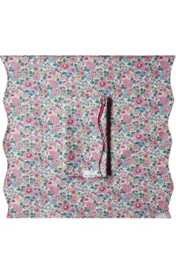 Coco & Wolf Place Settings & Linens|Reversible Wavy Napkin Set Made With Liberty Fabric in Betsy Candy Floss & Capel