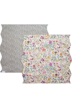 Coco & Wolf Place Settings & Linens|Reversible Wavy Napkin Set Made With Liberty Fabric in Linen Garden