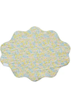 Coco & Wolf Place Settings & Linens|Reversible Wavy Placemat Made With Liberty Fabric in Spring Blooms & Meadowland
