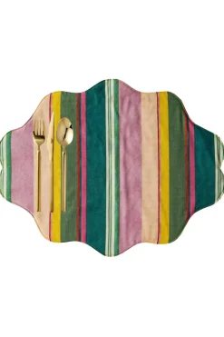Coco & Wolf Place Settings & Linens|Reversible Wavy Placemat Made With Liberty Fabric in in Archive Swatch & Michelle