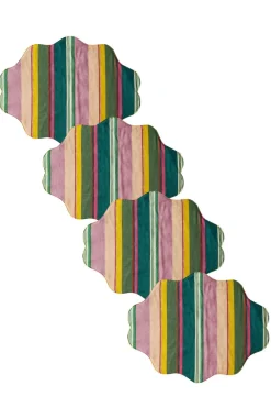 Coco & Wolf Place Settings & Linens|Reversible Wavy Placemat Made With Liberty Fabric in in Archive Swatch & Michelle