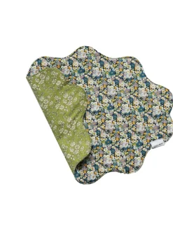 Coco & Wolf Place Settings & Linens|Reversible Wavy Placemat Made With Liberty Fabric in Libby & Capel Pistachio