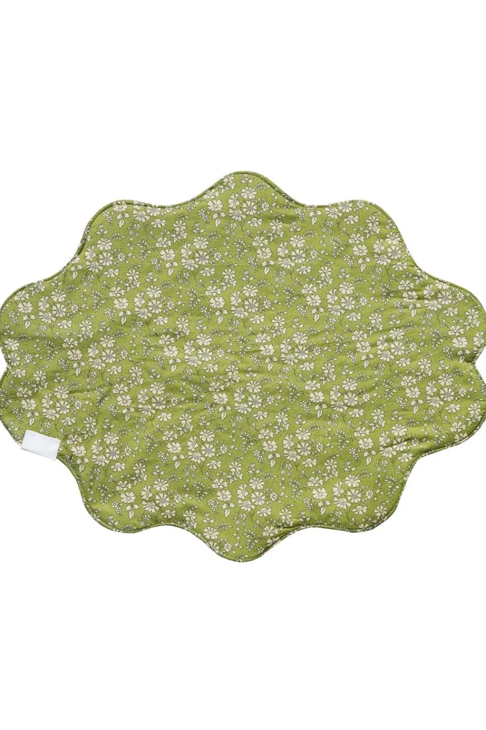 Coco & Wolf Place Settings & Linens|Reversible Wavy Placemat Made With Liberty Fabric in Libby & Capel Pistachio