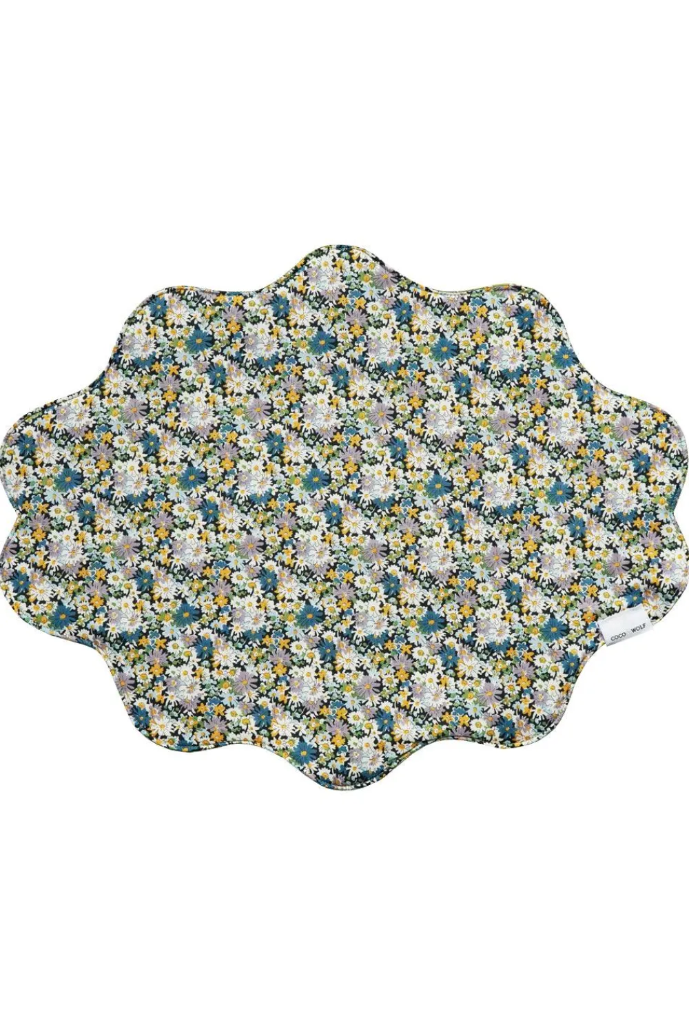 Coco & Wolf Place Settings & Linens|Reversible Wavy Placemat Made With Liberty Fabric in Libby & Capel Pistachio
