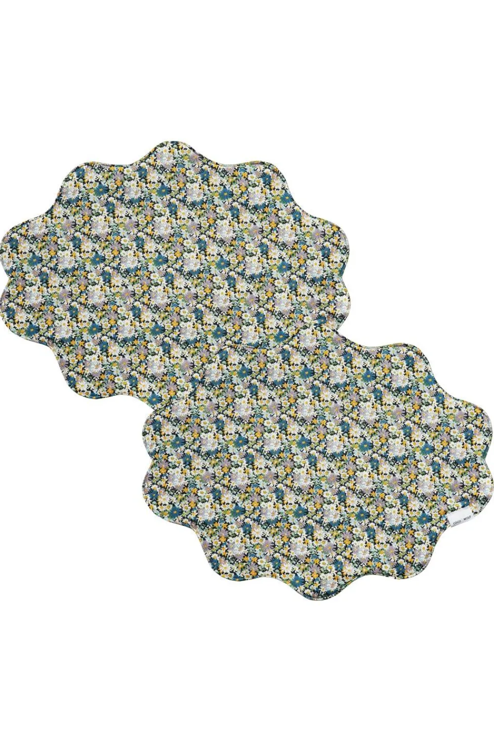 Coco & Wolf Place Settings & Linens|Reversible Wavy Placemat Made With Liberty Fabric in Libby & Capel Pistachio