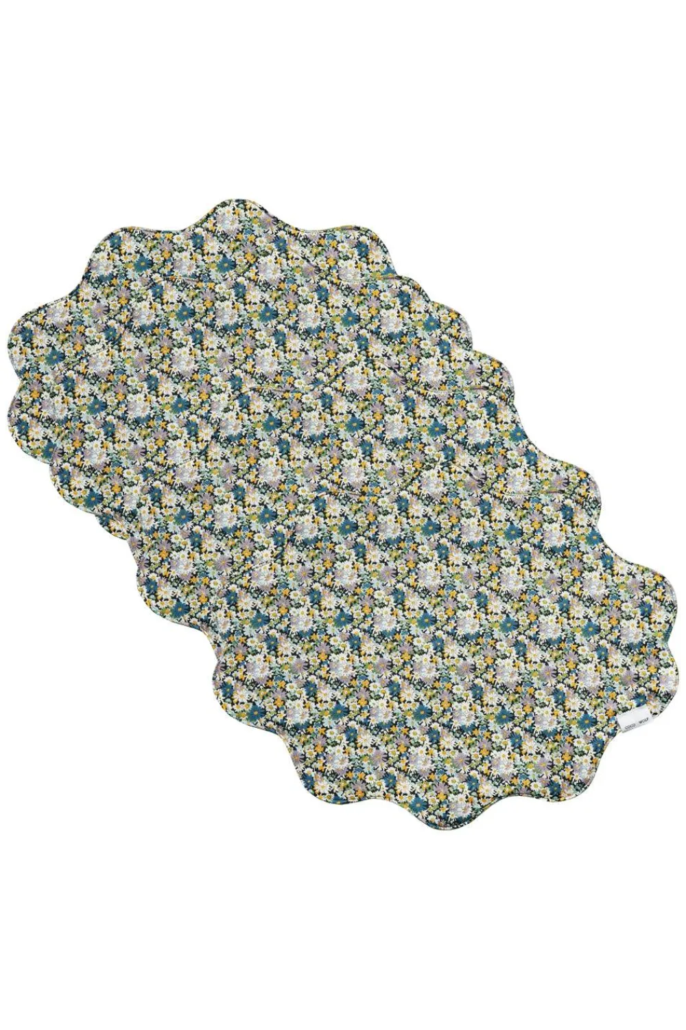 Coco & Wolf Place Settings & Linens|Reversible Wavy Placemat Made With Liberty Fabric in Libby & Capel Pistachio