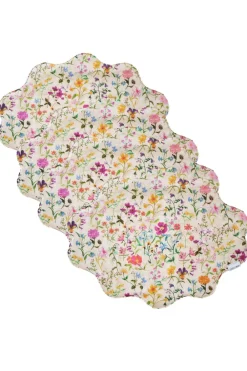 Coco & Wolf Place Settings & Linens|Reversible Wavy Placemat Made With Liberty Fabric in Linen Garden & Katie & Millie