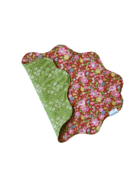 Coco & Wolf Place Settings & Linens|Reversible Wavy Placemat Made With Liberty Fabric in Betsy Star & Capel Pistachio