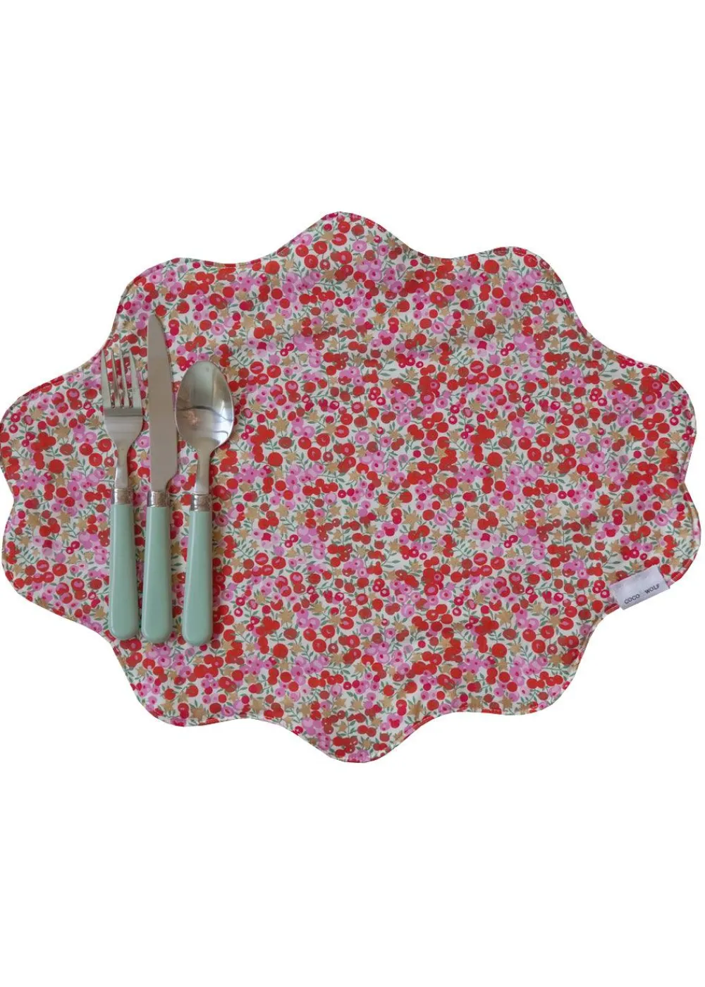Coco & Wolf Place Settings & Linens|Reversible Wavy Placemat Made With Liberty Fabric in Wiltshire Stars & Adelajda’s Wish