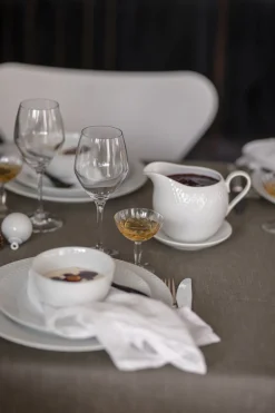 Lyngby Porcelain Dinnerware|Rhombe Sauce Boat in White