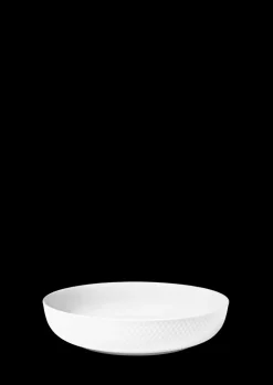 Lyngby Porcelain Dinnerware|Rhombe Serving Bowl in White