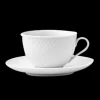 Lyngby Porcelain Dinnerware|Rhombe Tea Cup With Matching Saucer