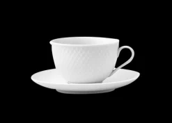 Lyngby Porcelain Dinnerware|Rhombe Tea Cup With Matching Saucer