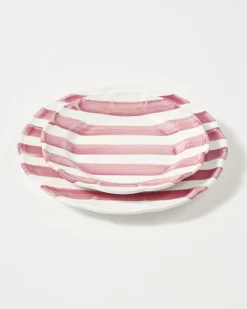 Cabana Dinnerware|Righe Dessert Plate, Pink