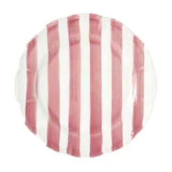 Cabana Dinnerware|Righe Dinner Plate, Pink