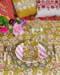 Cabana Dinnerware|Righe Dinner Plate, Pink