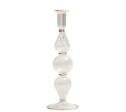 Kim Seybert Candles|Ripple Candle Holder in Clear