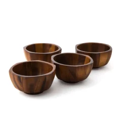 Nambe Dinnerware|Rivet Individual Salad Bowls, Set of 4