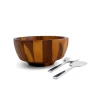 Nambe Dinnerware|Rivet Salad Bowl with Servers