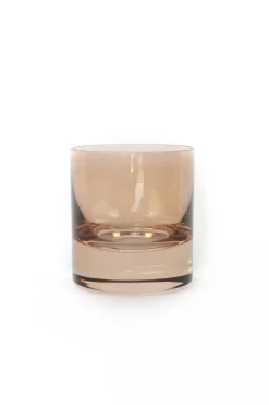 Estelle Colored Glass Bar|Glassware|Rocks Glass, Set of 6 in Amber Smoke