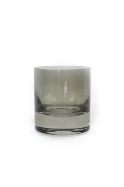 Estelle Colored Glass Bar|Glassware|Rocks Glass, Set of 6 in Gray Smoke
