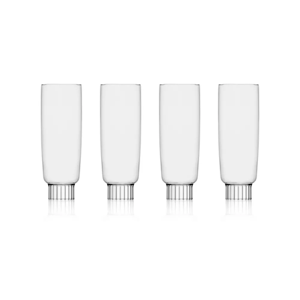 Sprezz Glassware|Romantic Champagne Flutes, Set of 4