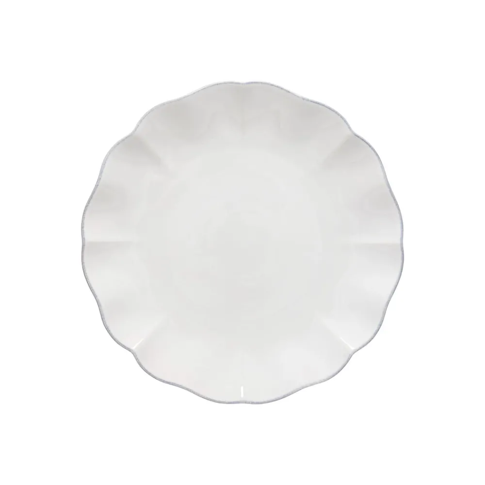 Costa Nova Dinnerware|Rosa Collection Dinner Plates in White, Set of 6