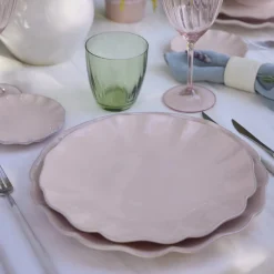 Costa Nova Dinnerware|Rosa Collection Dinner Plates in Rosé, Set of 6