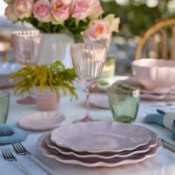 Costa Nova Dinnerware|Rosa Collection Salad Plates in Rosé, Set of 6