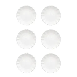 Costa Nova Dinnerware|Rosa Collection Salad Plates in White, Set of 6