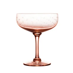 The Vintage List Glassware|Rose Cocktail Glasses With Stars Design, Set of 4