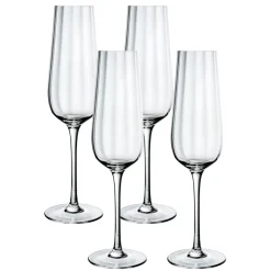 Villeroy & Boch Glassware|Rose Garden Flute Set in Clear, Set of 4