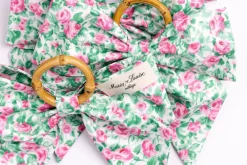 Maria Louise Cottage Place Settings & Linens|Rose Garden Napkin Rings in Green, Set of 4