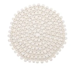 Kim Seybert Place Settings & Linens|Round Bamboo Placemat in White, Set of 4