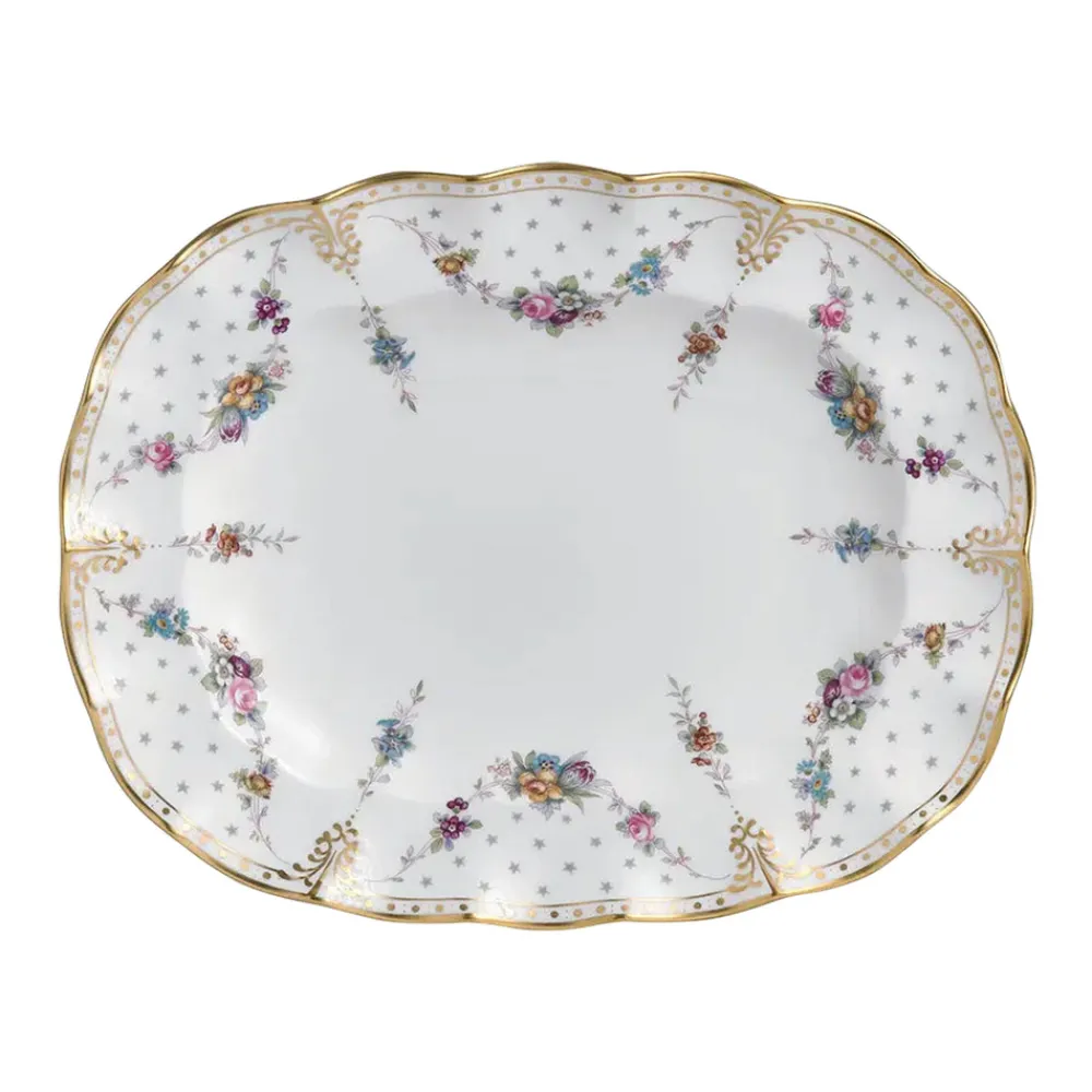 Royal Crown Derby Dinnerware|Royal Antoinette Medium Oval Platter
