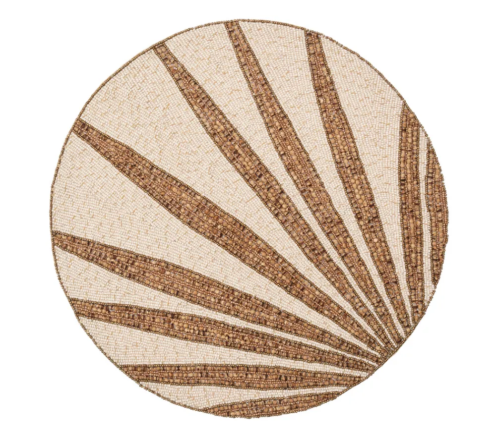 Kim Seybert Place Settings & Linens|Royal Palm Placemat in Natural & Brown, Set of 4