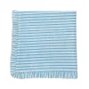 Flying Sheep Country Place Settings & Linens|Ruffle Napkin in Blue Stripes, Set of 4