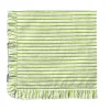 Flying Sheep Country Place Settings & Linens|Ruffle Napkin in Green Stripes, Set of 4