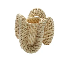 Kim Seybert Place Settings & Linens|Ruffle Napkin Ring in Natural, Set of 4