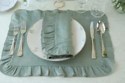 TriChi Design Place Settings & Linens|Ruffles Sea Sonen Napkin, Set of 4