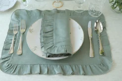 TriChi Design Place Settings & Linens|Ruffles Sea Sonen Placemat, Set of 4